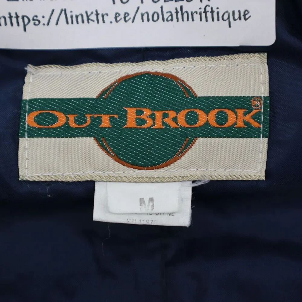 OutBrook Jacket Womens M Blue Collared Full Zip Button Down Long Sleeve Outwear